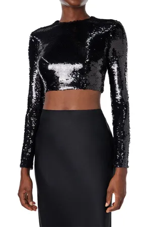 Sequin Cropped Top