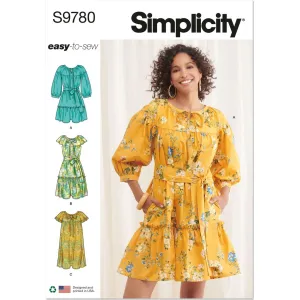 Simplicity Sewing Pattern S9780 Misses' Dresses