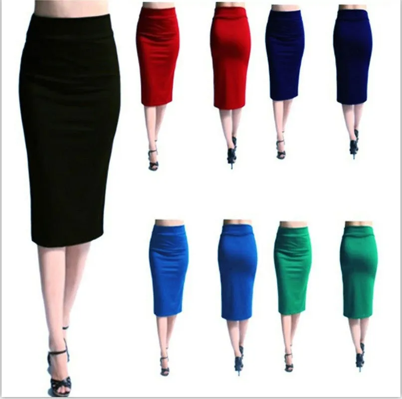 Summer Cozy Europe Sexy Short Slim Look Hip Flattering Mid-Length Pencil Skirt