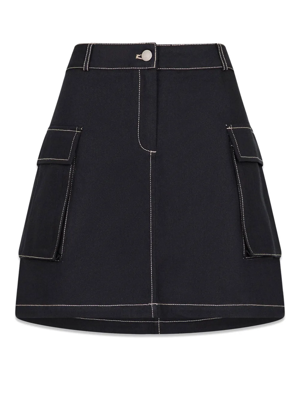 Suzie Stitch Skirt - Black