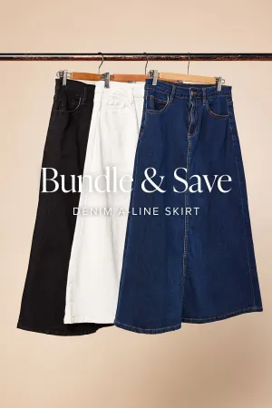 The Denim A-Line Skirt Bundle