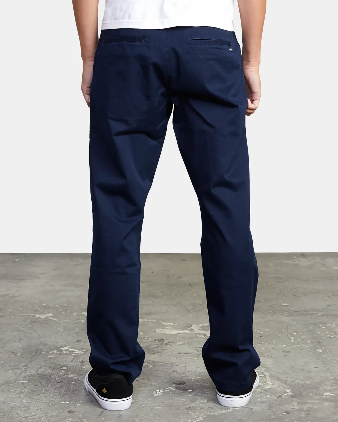 The Weekend Stretch Straight Fit Pants - Navy Marine