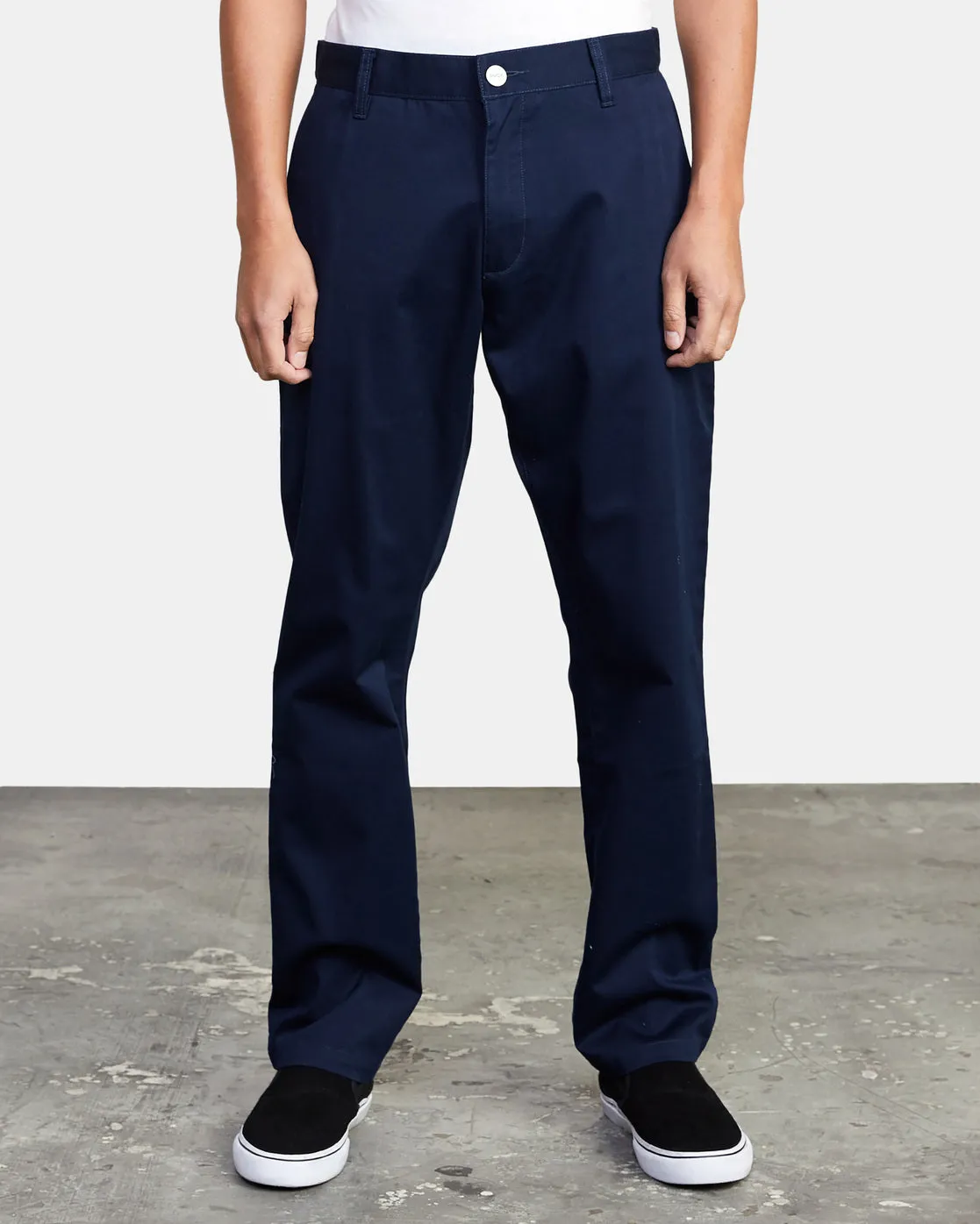 The Weekend Stretch Straight Fit Pants - Navy Marine