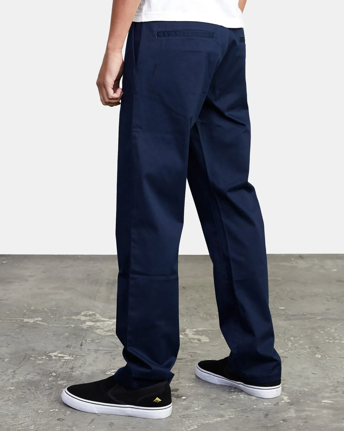 The Weekend Stretch Straight Fit Pants - Navy Marine