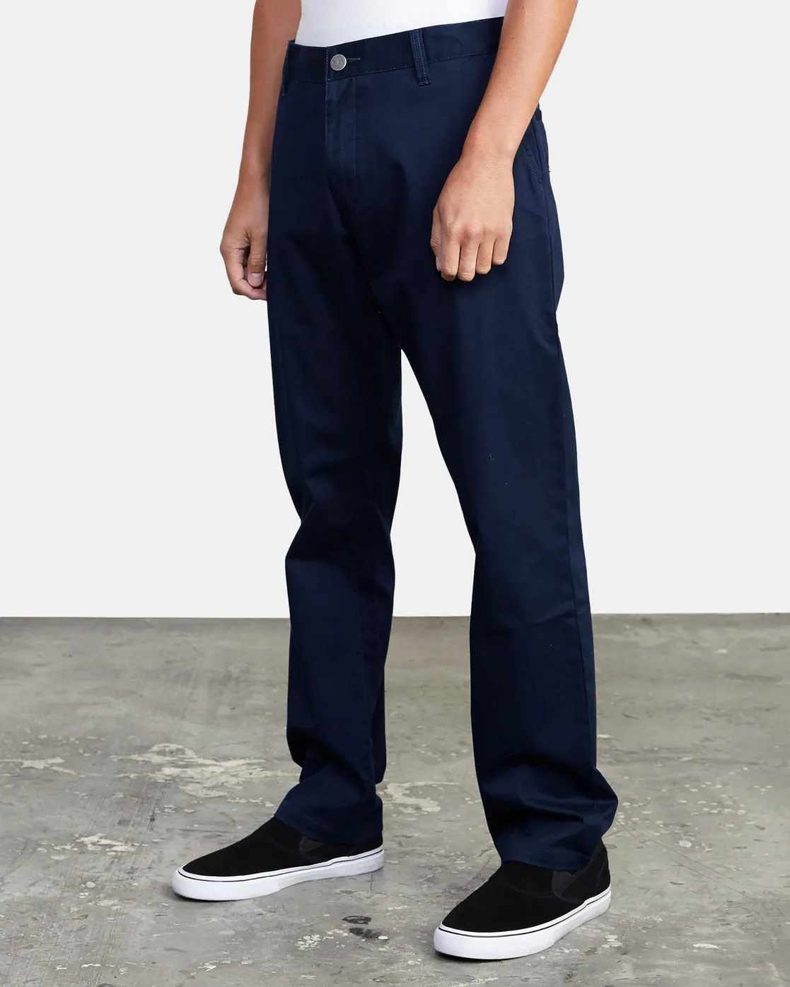 The Weekend Stretch Straight Fit Pants - Navy Marine