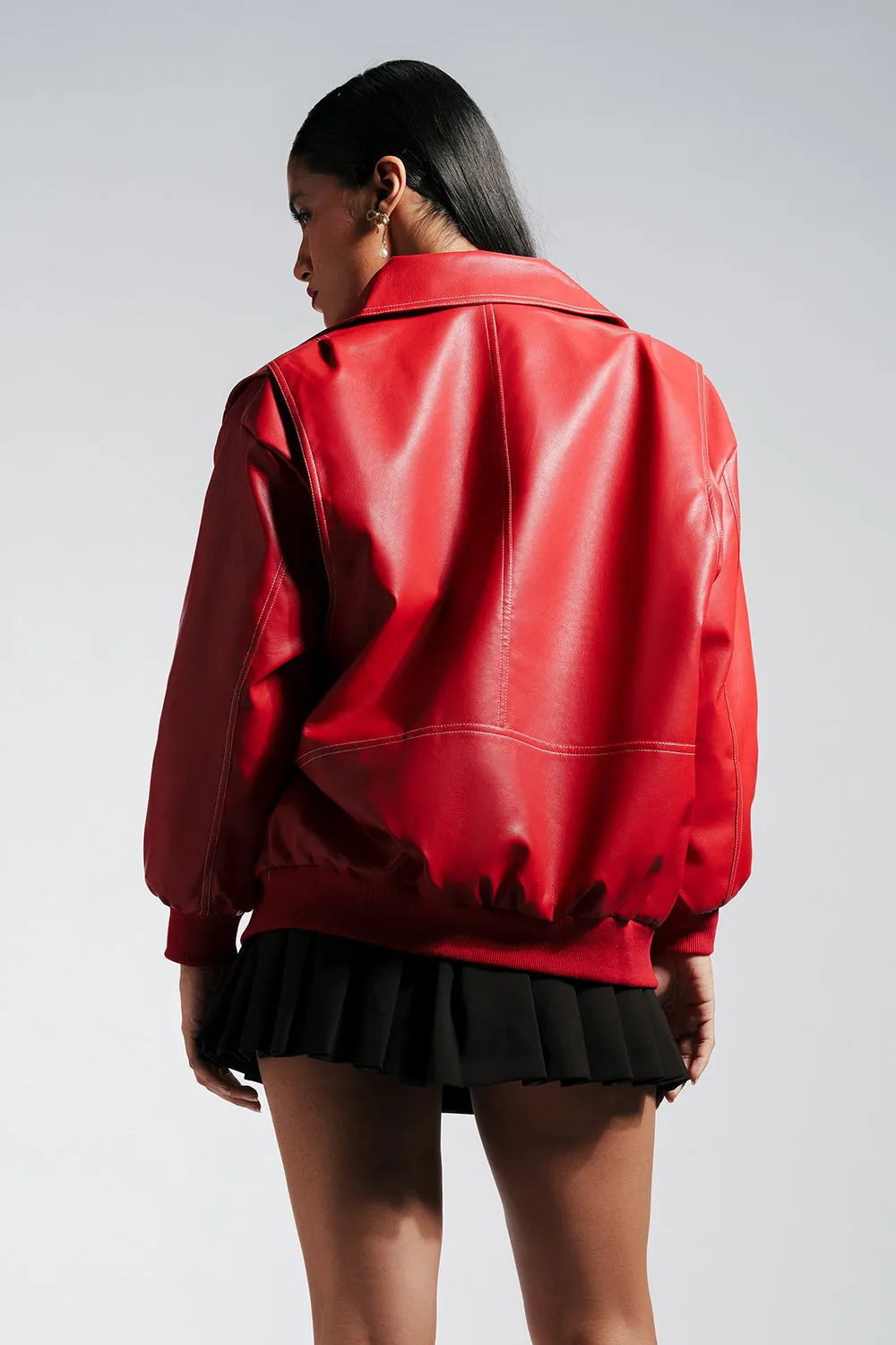 Timeless Red Leather Jacket