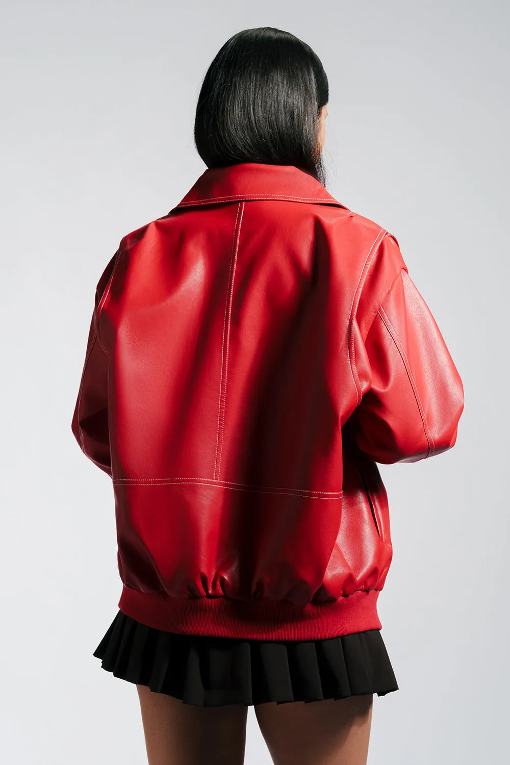 Timeless Red Leather Jacket