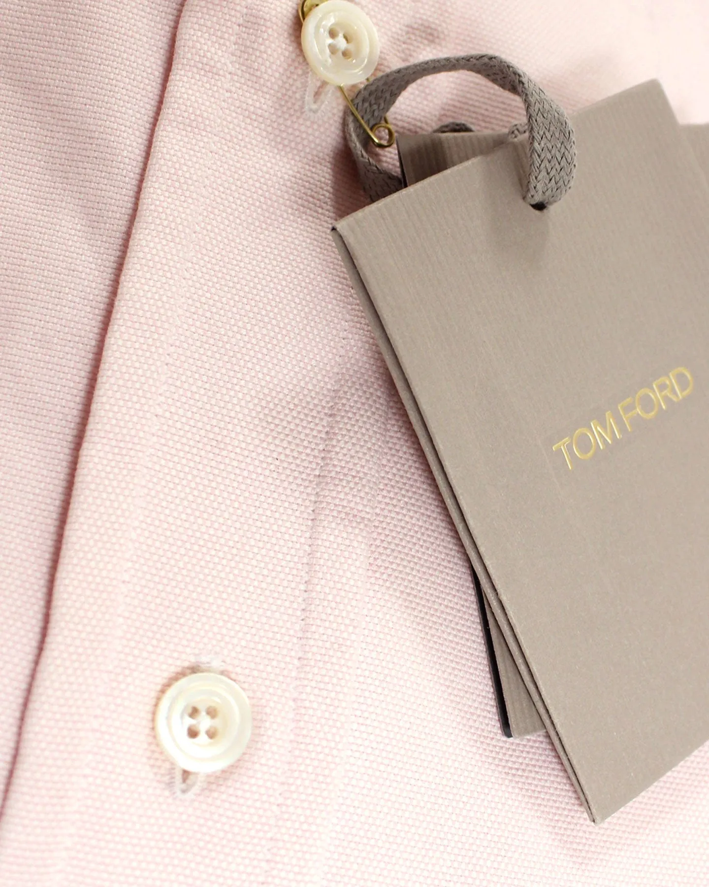 Tom Ford Button-Down Sport Shirt Pink Solid 39 - 15 1/2 SALE