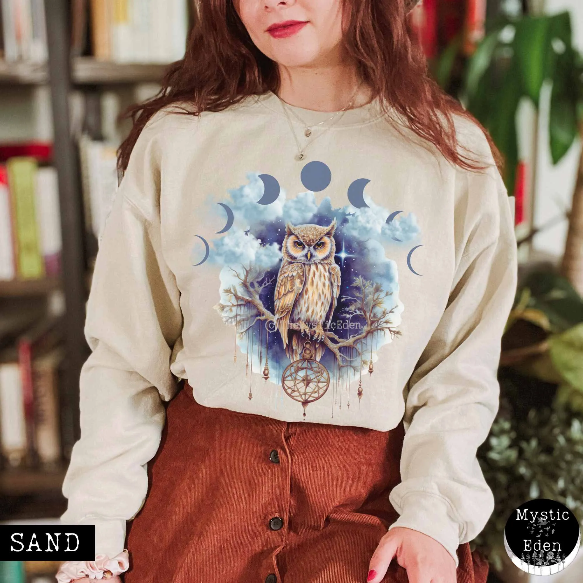 Vintage Mystical Owl Sweatshirt