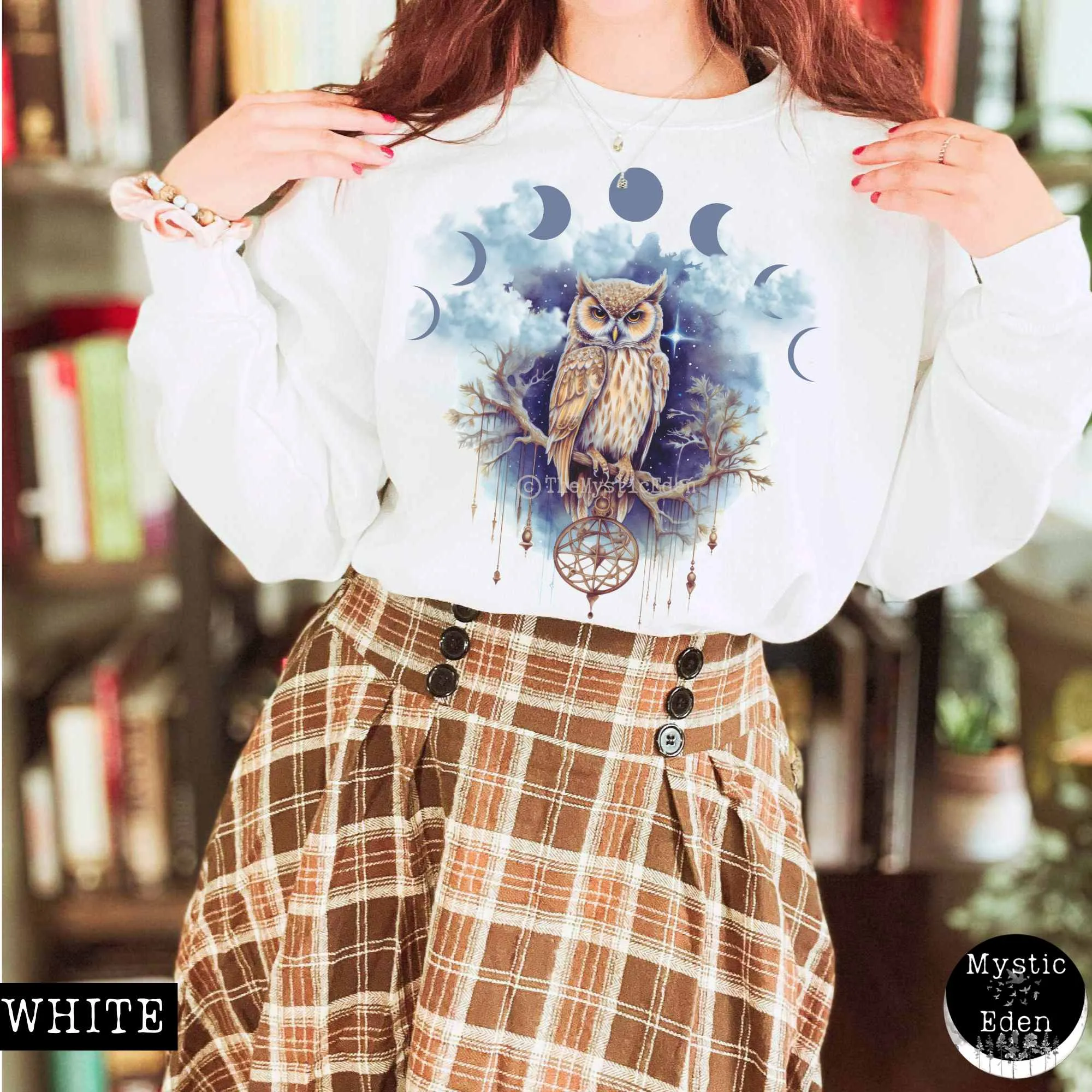 Vintage Mystical Owl Sweatshirt