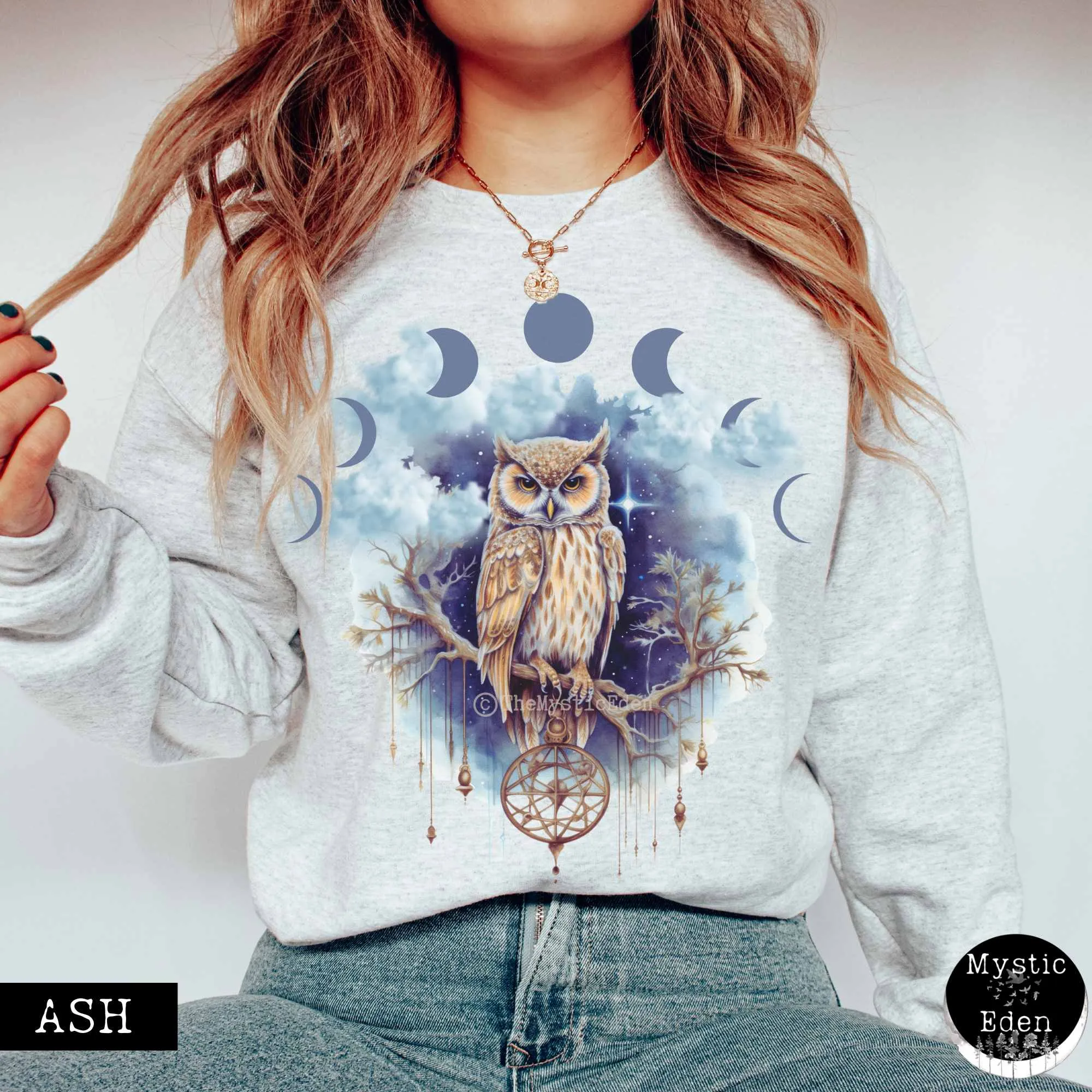 Vintage Mystical Owl Sweatshirt