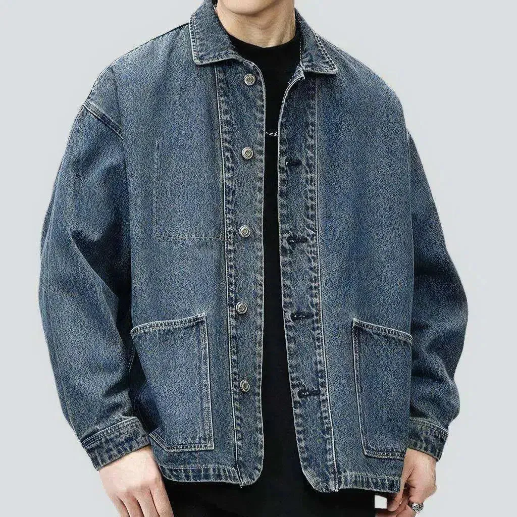 Vintage oversized men's jean jacket