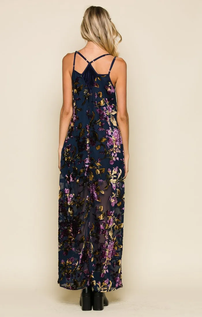 VIOLA VELVET SLEEVELESS MAXI