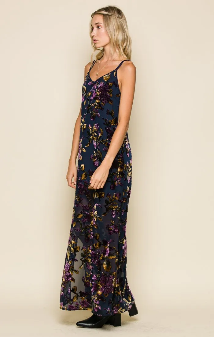 VIOLA VELVET SLEEVELESS MAXI