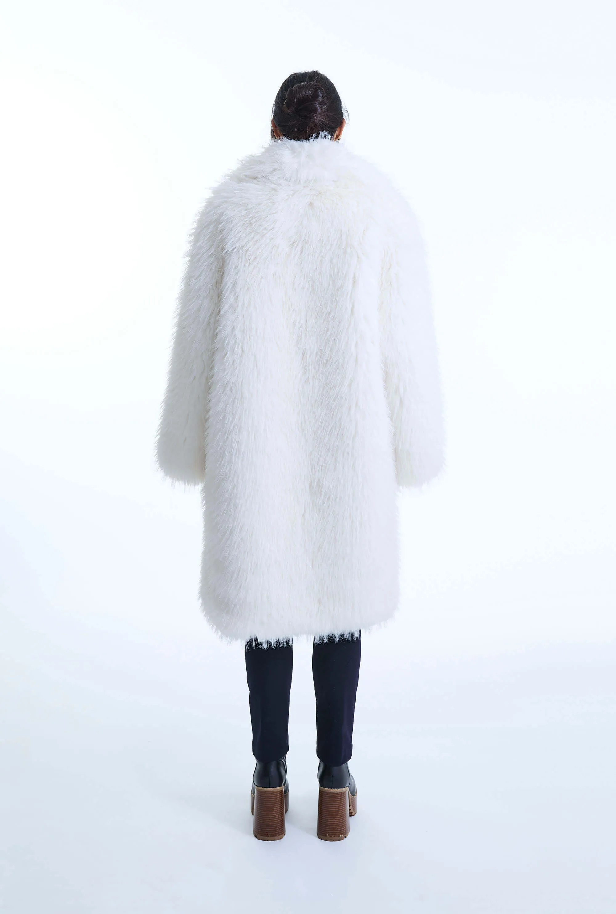 White Faux Fur Coat