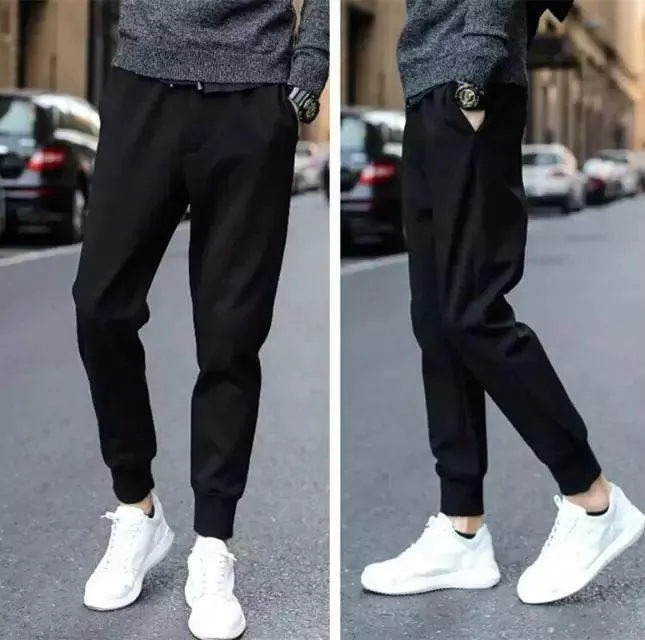 Zipper Decoration Drawstring Casual Pants