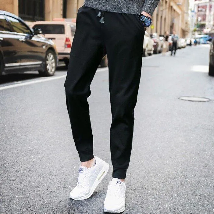 Zipper Decoration Drawstring Casual Pants